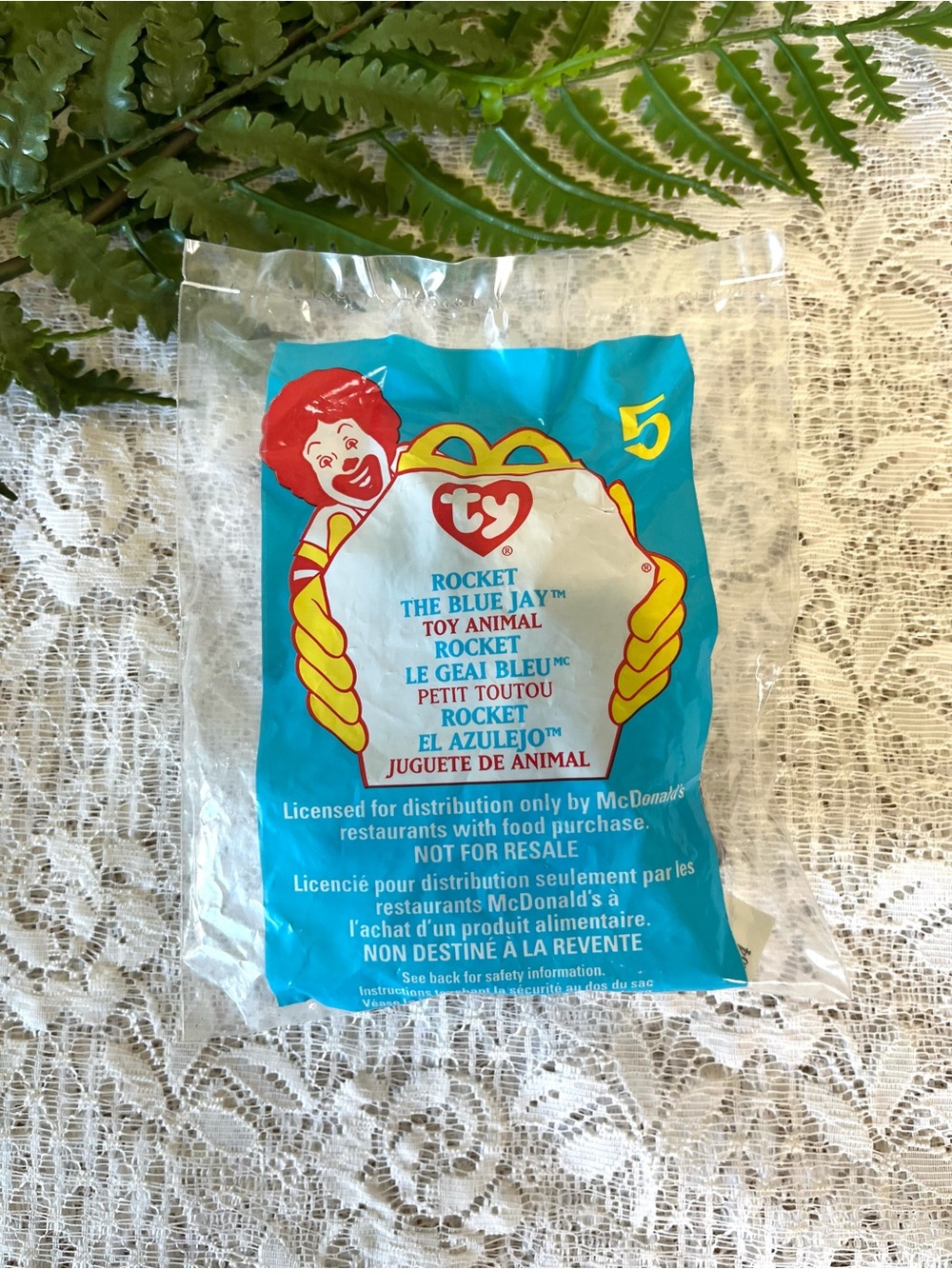 New Sealed Deadstock 1999 McDonald’s Rocket the Blue Jay Plush